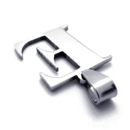 E Letter Titanium Pendant