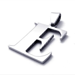E Letter Titanium Pendant