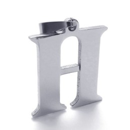 Letter "H" Titanium Pendant
