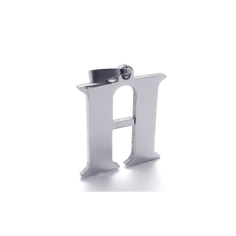 Letter "H" Titanium Pendant