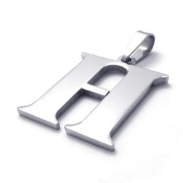Letter "H" Titanium Pendant