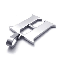 Letter "H" Titanium Pendant