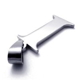 Titanium Letter "I" Pendant