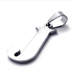 Titanium Pendant For "J" Letter