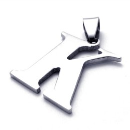 Titanium Letter "K" Pendant