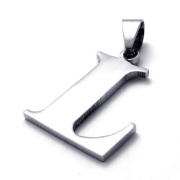 Letter "L" Titanium Pendant