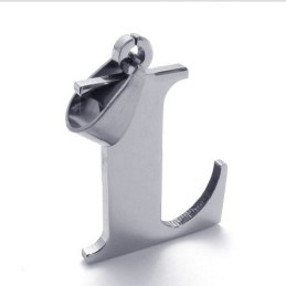 Letter "L" Titanium Pendant