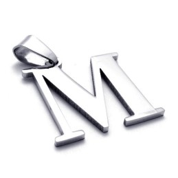 Titanium Pendant For "M" Letter