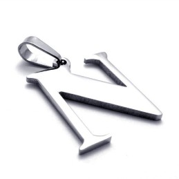 Letter "N" Titanium Pendant