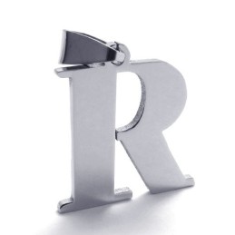 Letter "R" Titanium Pendant
