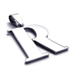 Letter "R" Titanium Pendant