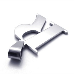 Letter "R" Titanium Pendant