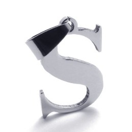 Titanium Pendant For Letter "S"