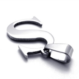 Titanium Pendant For Letter "S"