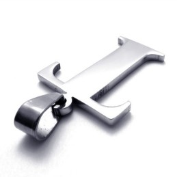 Titanium Letter "T" Pendant
