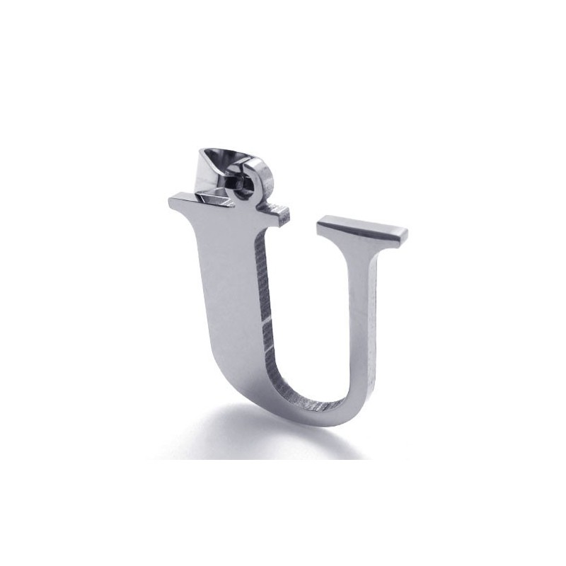 Letter "U" Titanium Pendant