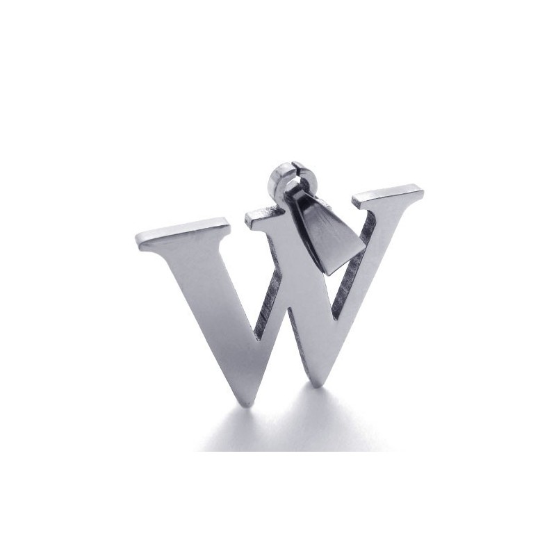 Letter "W" Titanium Pendant Letter "W" Titanium Pendant