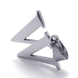 Letter "W" Titanium Pendant
