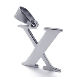 Titanium Letter "X" Pendant
