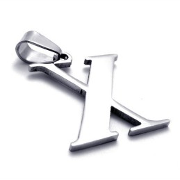 Titanium Letter "X" Pendant