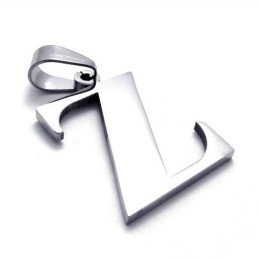 Letter "Z" Titanium Pendant