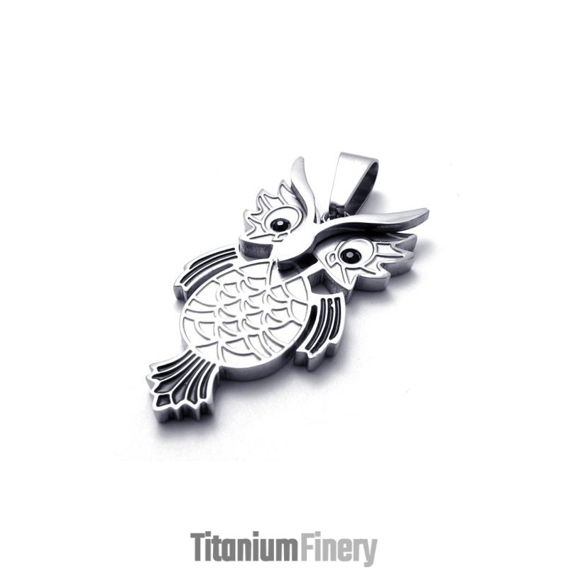 Owl Titanium Pendant Owl Titanium Pendant