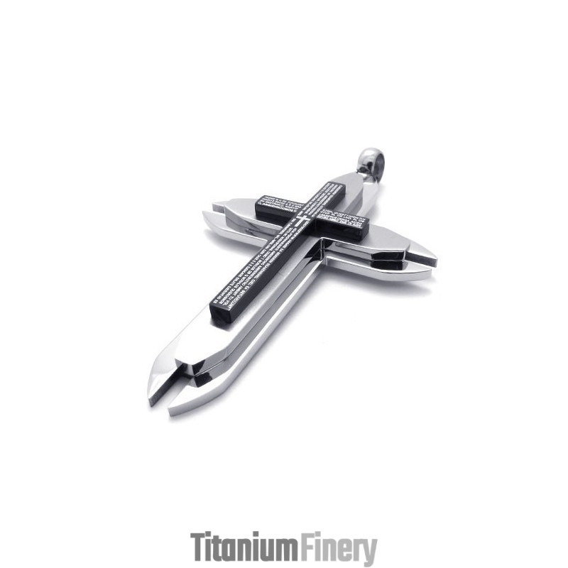 Three Layers Titanium Cross Pendant Three Layers Titanium Cross Pendant