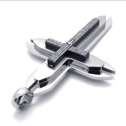 Three Layers Titanium Cross Pendant
