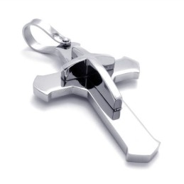 Overlay Titanium Cross Pendant
