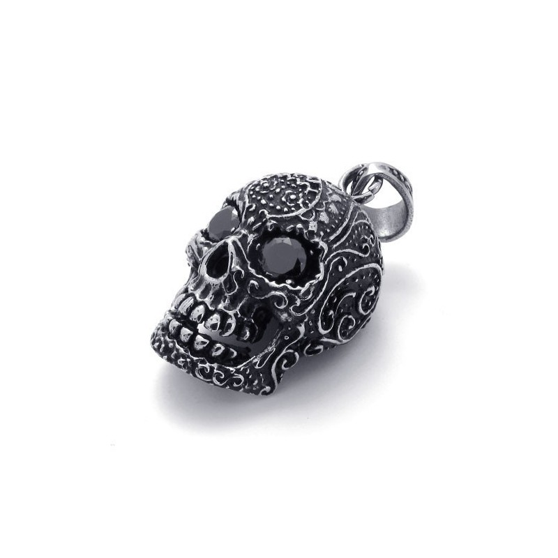 Black Titanium Pendant With Zircons Black Titanium Pendant With Zircons