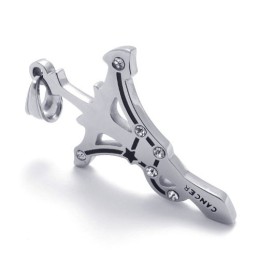 Titanium Cancer Rhinestones Pendant