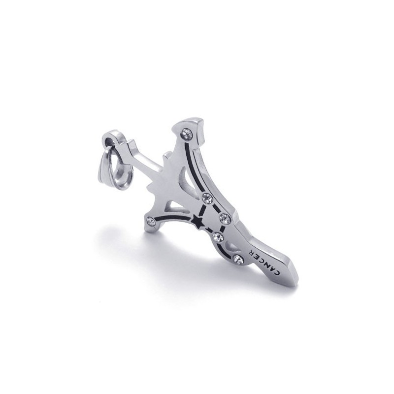 Titanium Cancer Rhinestones Pendant Titanium Cancer Rhinestones Pendant