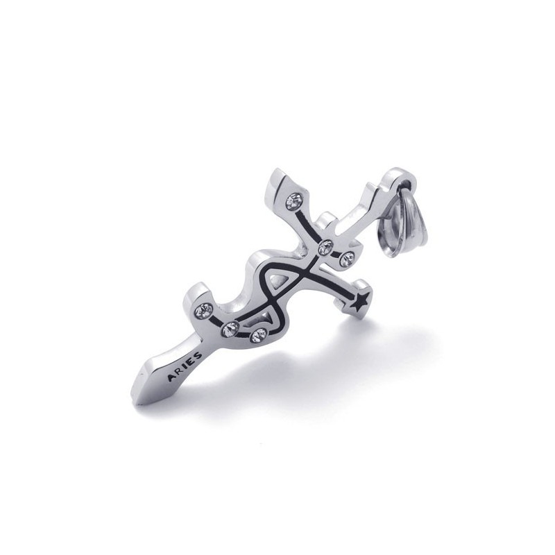 Aries Titanium Rhinestones Pendant Aries Titanium Rhinestones Pendant