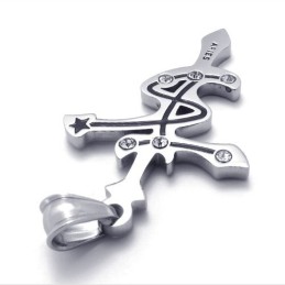 Aries Titanium Rhinestones Pendant