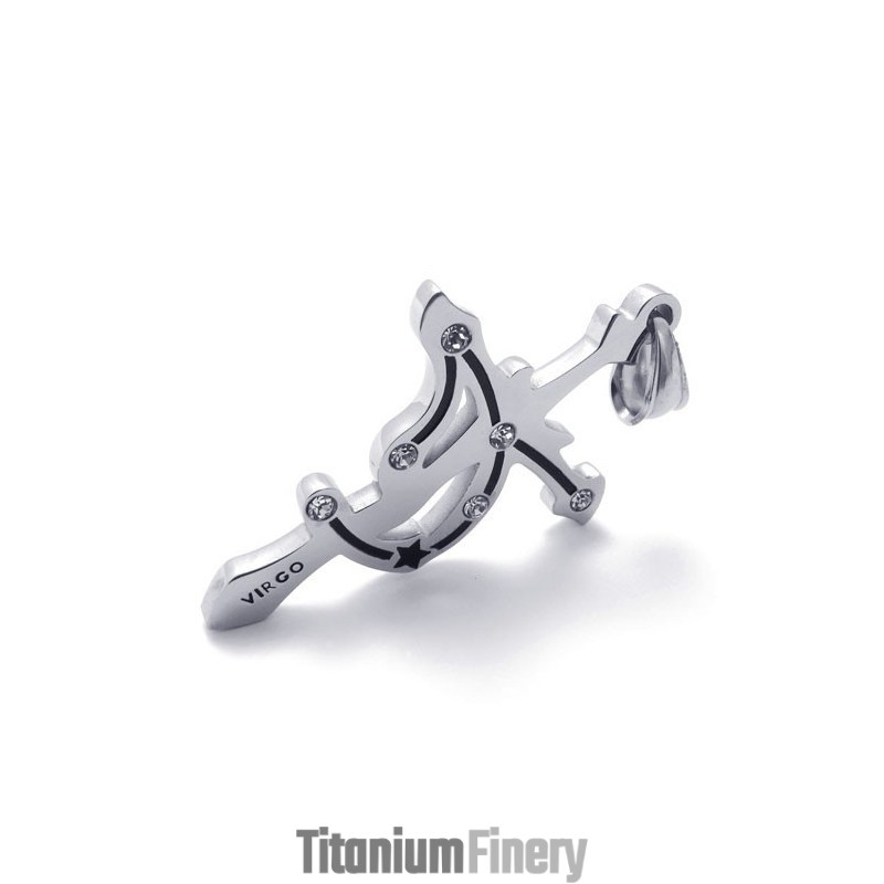 Virgo Titanium Rhinestones Pendant Virgo Titanium Rhinestones Pendant