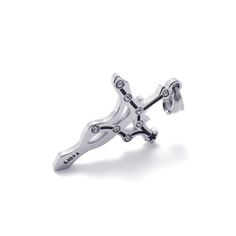 Titanium Libra Pendant With Rhinestones Titanium Libra Pendant With Rhinestones