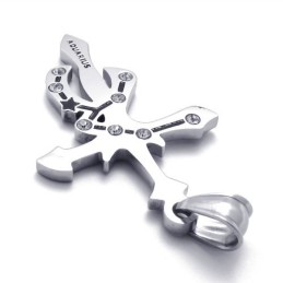 Aquarius Titanium Rhinestones Pendant