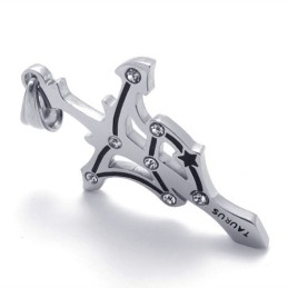 Taurus Titanium Pendant With Rhinestones