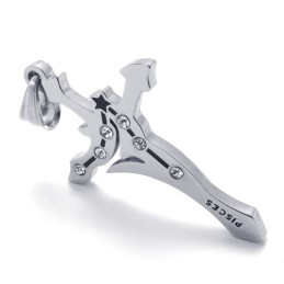 Pisces Titanium Rhinestones Pendant