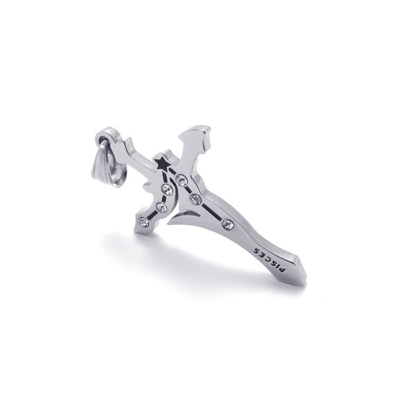 Pisces Titanium Rhinestones Pendant Pisces Titanium Rhinestones Pendant