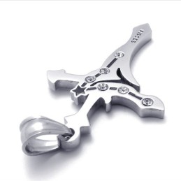 Pisces Titanium Rhinestones Pendant