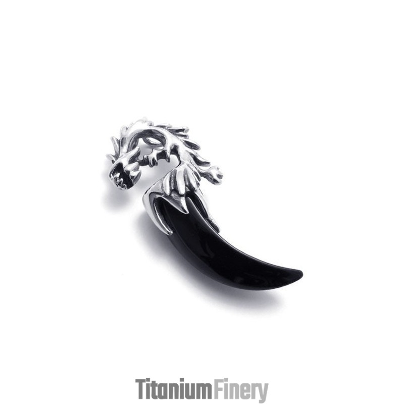 Titanium Black Wolf Tooth Pendant Titanium Black Wolf Tooth Pendant