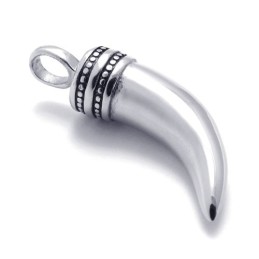 Titanium Pendant With Ox Horn