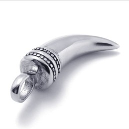 Titanium Pendant With Ox Horn