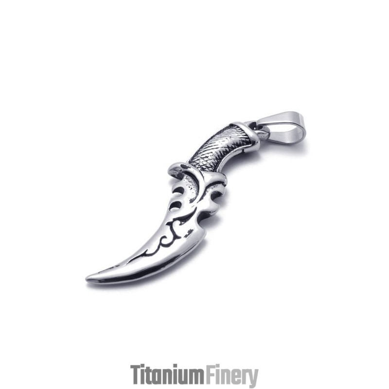 Knife Titanium Pendant Knife Titanium Pendant