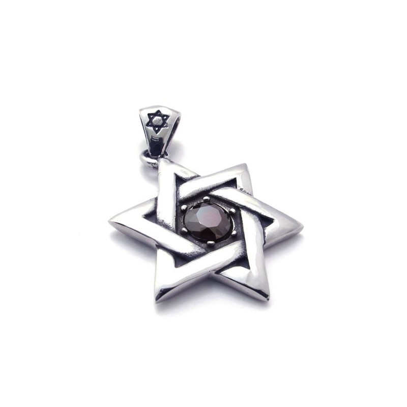 Titanium Lucky Star Red Zircon Pendant Titanium Lucky Star Red Zircon Pendant