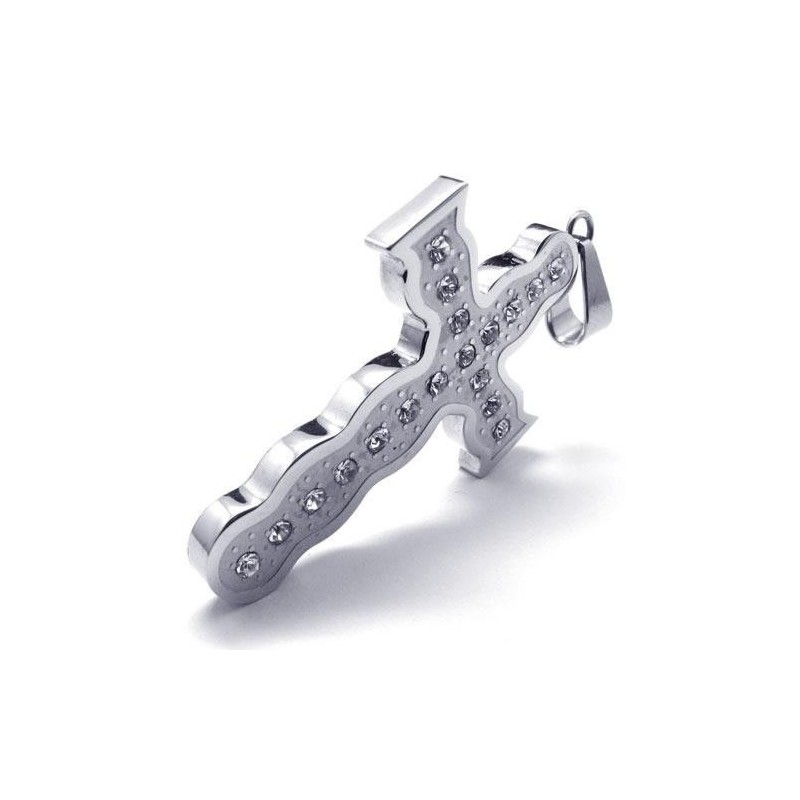 Men's Silver Pure Titanium Cross Pendant Necklace (New) Men's Silver Pure Titanium Cross Pendant Necklace (New)