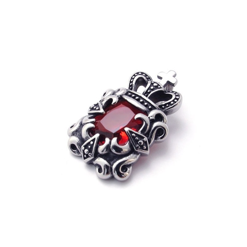 Titanium Pendant With Red Zircon Titanium Pendant With Red Zircon