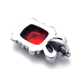 Titanium Pendant With Red Zircon