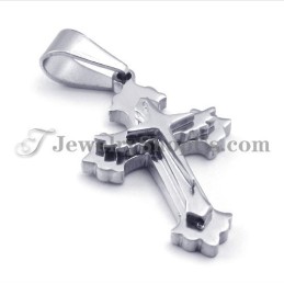Fashion Black And Silver Titanium Cross Pendant For Women
